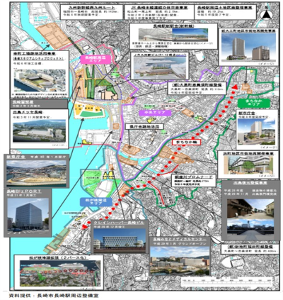 長崎市中心部の開発状況