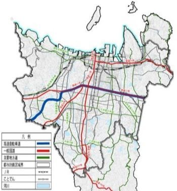 高松市内道路網地図