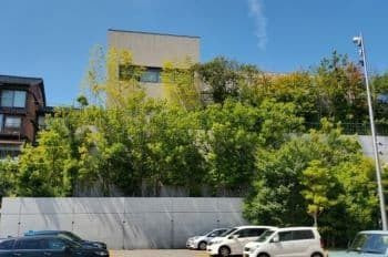 金沢建築館の裏の壁